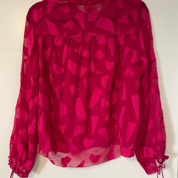 Aritzia Wilfred Le Fou fuschia pink blouse - Picture 2 of 3
